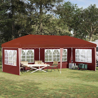 Pop-up Festtelt 575 x 289 x 245 cm Terrakotta