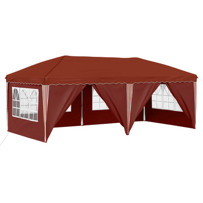 Pop-up Festtelt 575 x 288 x 245 cm Terrakotta