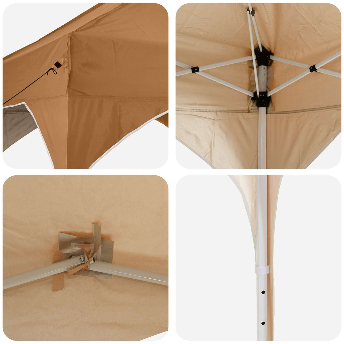 Pop-up Festtelt 194 x 194 x 245 cm Beige
