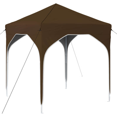 Pop-up Festtelt 194 x 194 x 245 cm Gråbrun