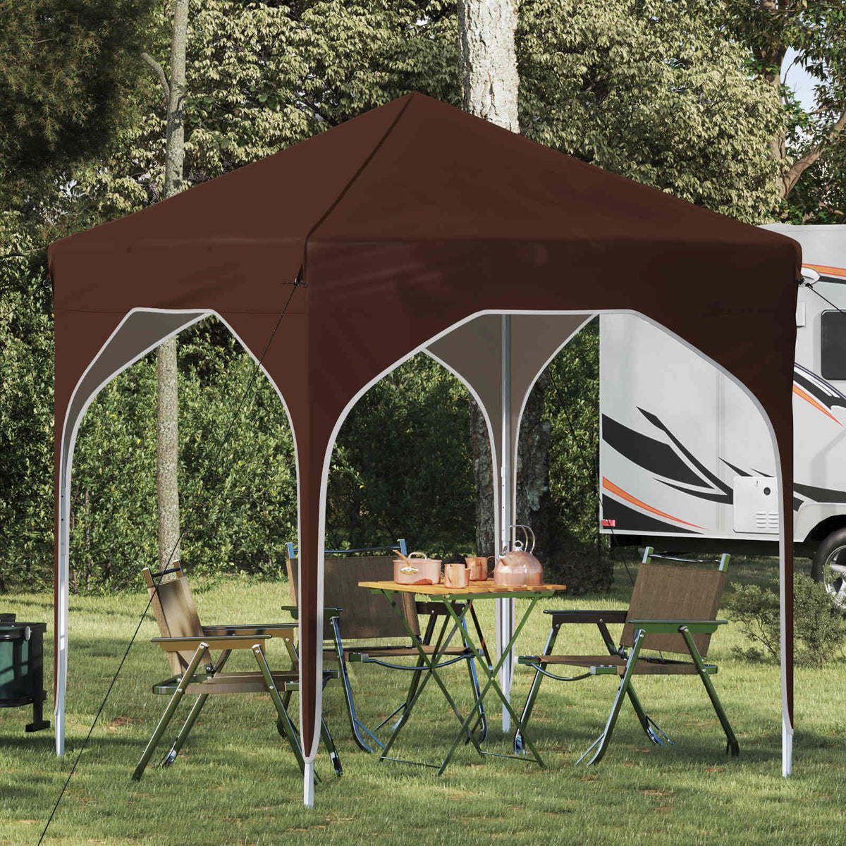 Pop-up Festtelt 194 x 194 x 245 cm Brun