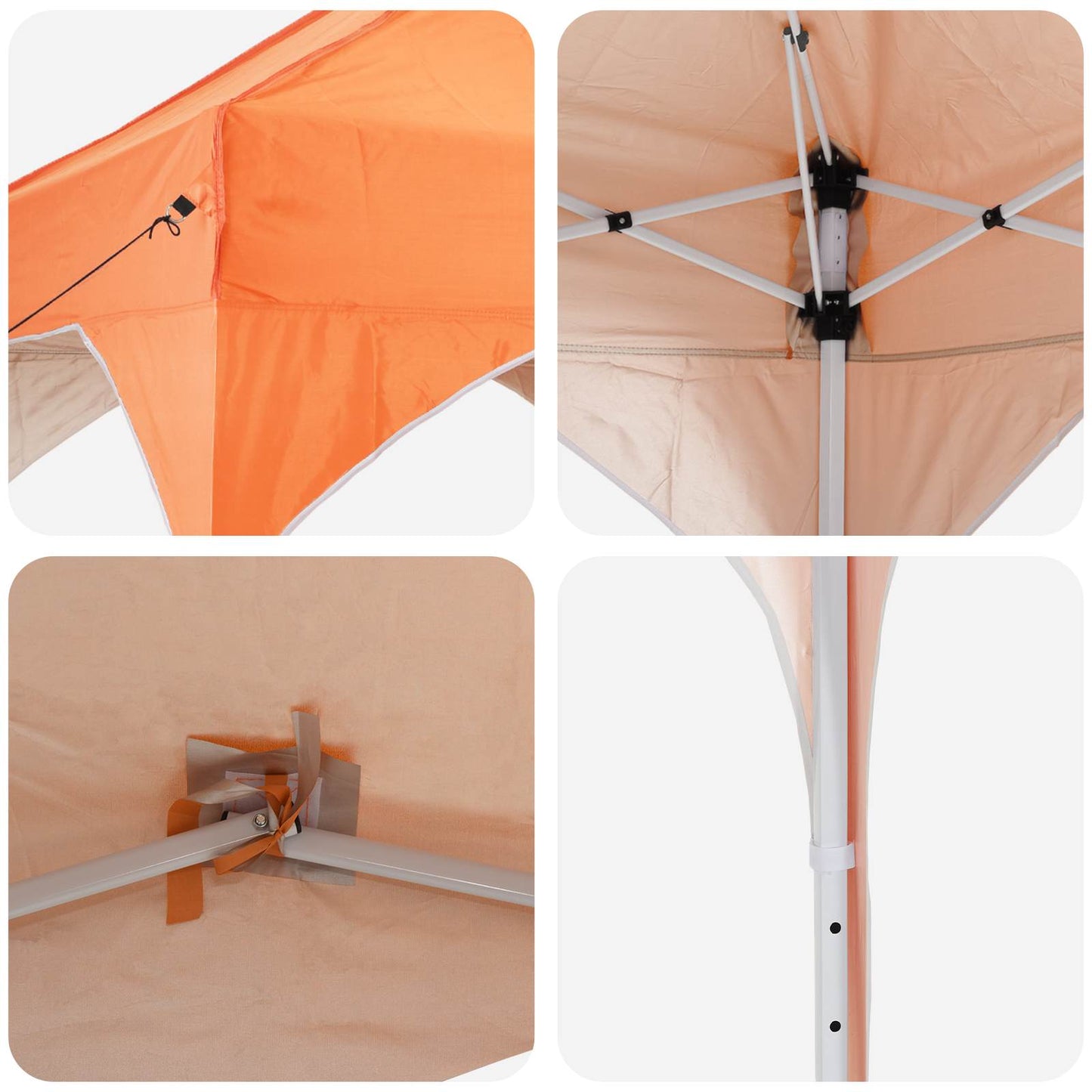 Pop-up Festtelt 194 x 194 x 245 cm Orange
