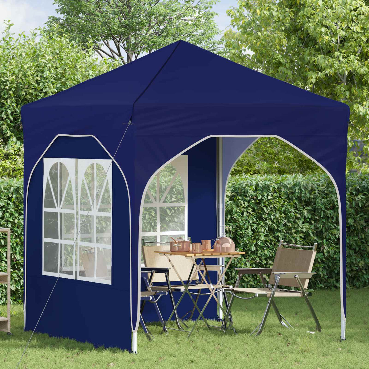 Pop-up Festtelt 192 x 192 x 245 cm Blå