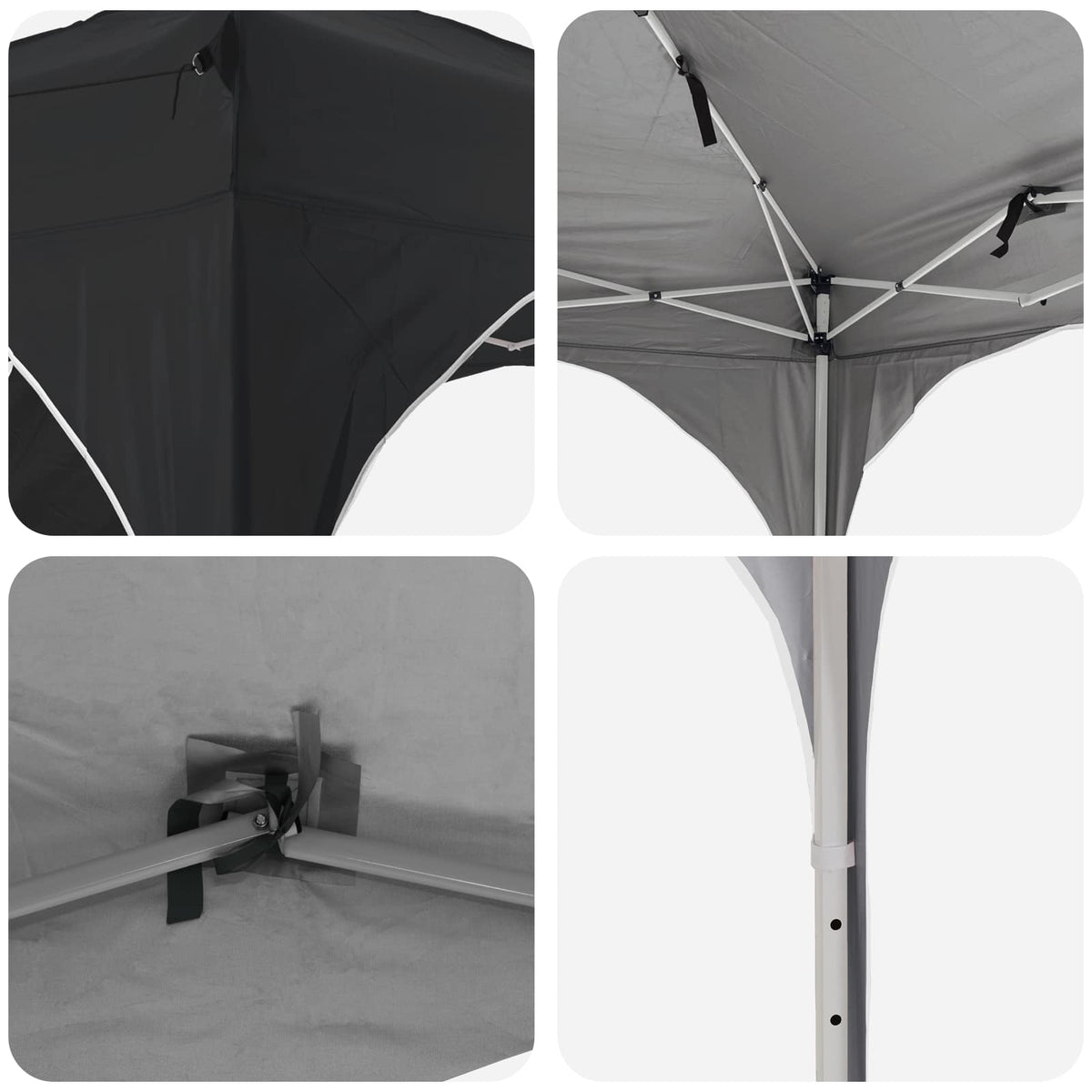 Pop-up Festtelt 192 x 192 x 245 cm Antracit