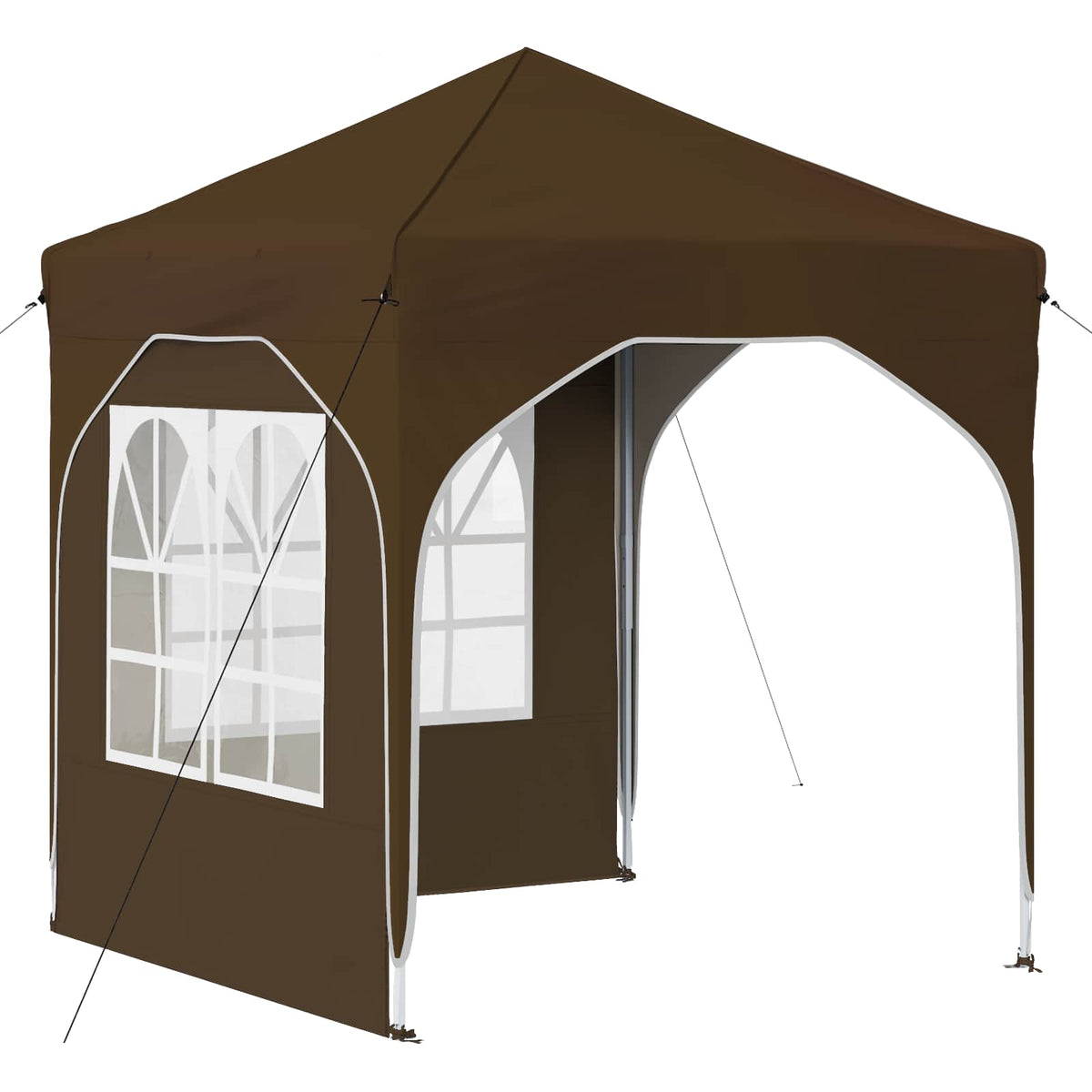 Pop-up Festtelt 192 x 192 x 245 cm Gråbrun
