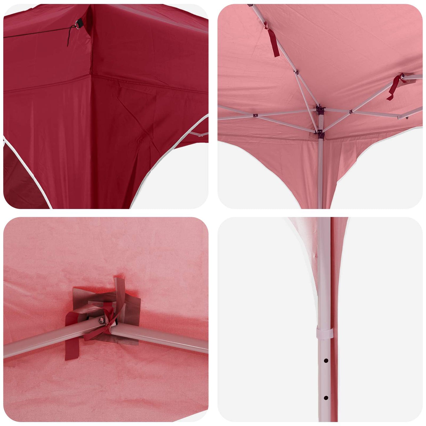 Pop-up Festtelt 192 x 192 x 245 cm Bordeaux