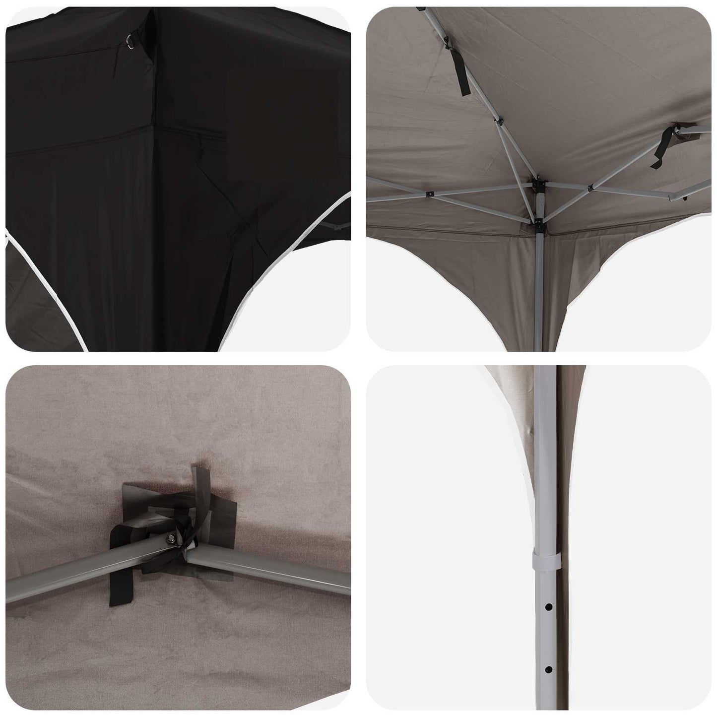 Pop-up Festtelt 192 x 192 x 245 cm Sort