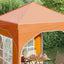 Pop-up Festtelt 192 x 192 x 245 cm Orange