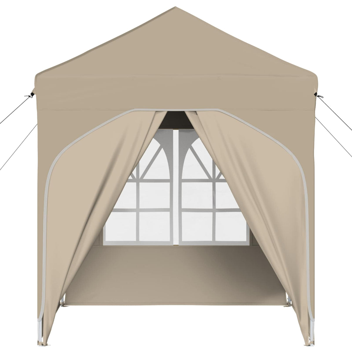 Pop-up Festtelt 192 x 192 x 245 cm Cremefarvet