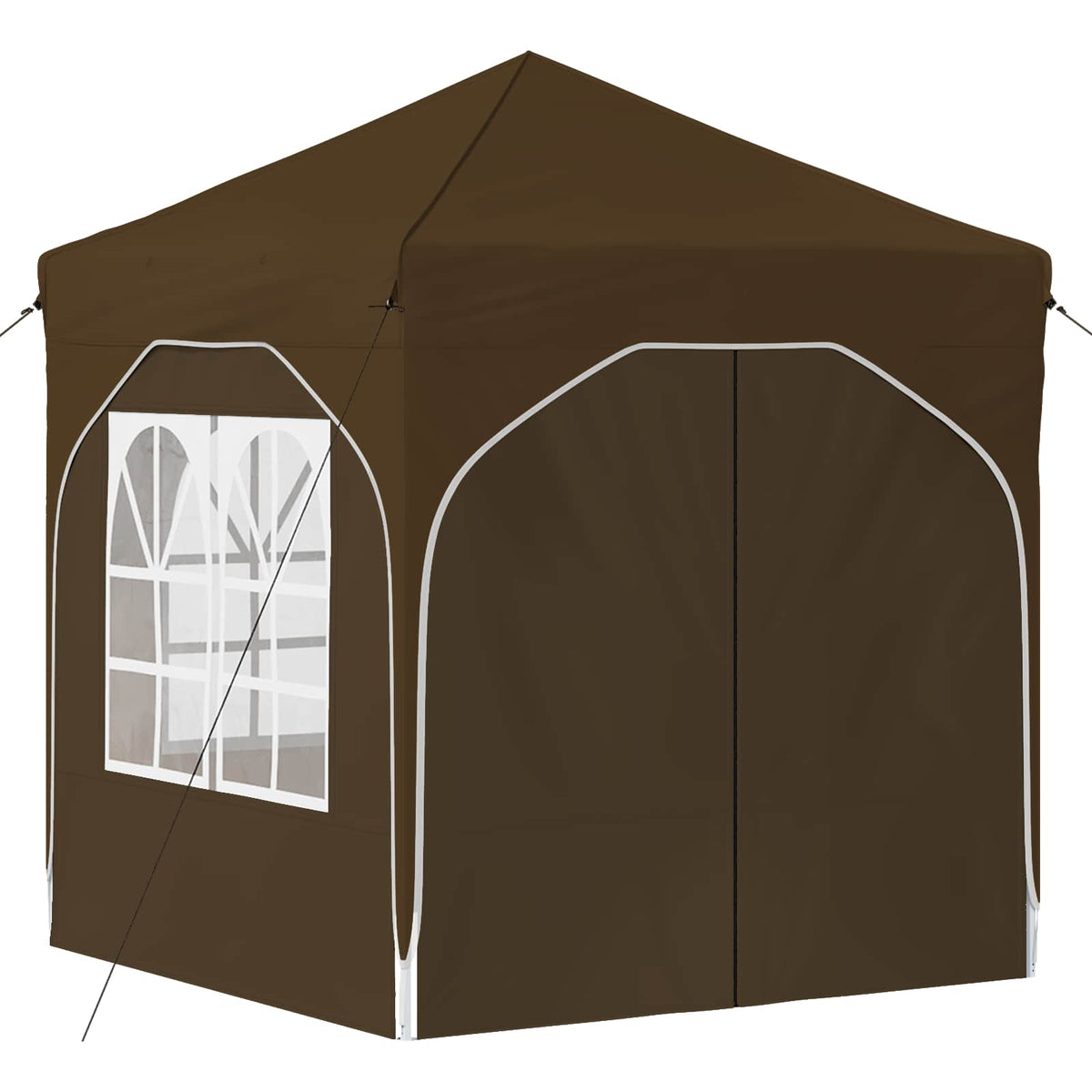 Pop-up Festtelt 192 x 192 x 245 cm Gråbrun