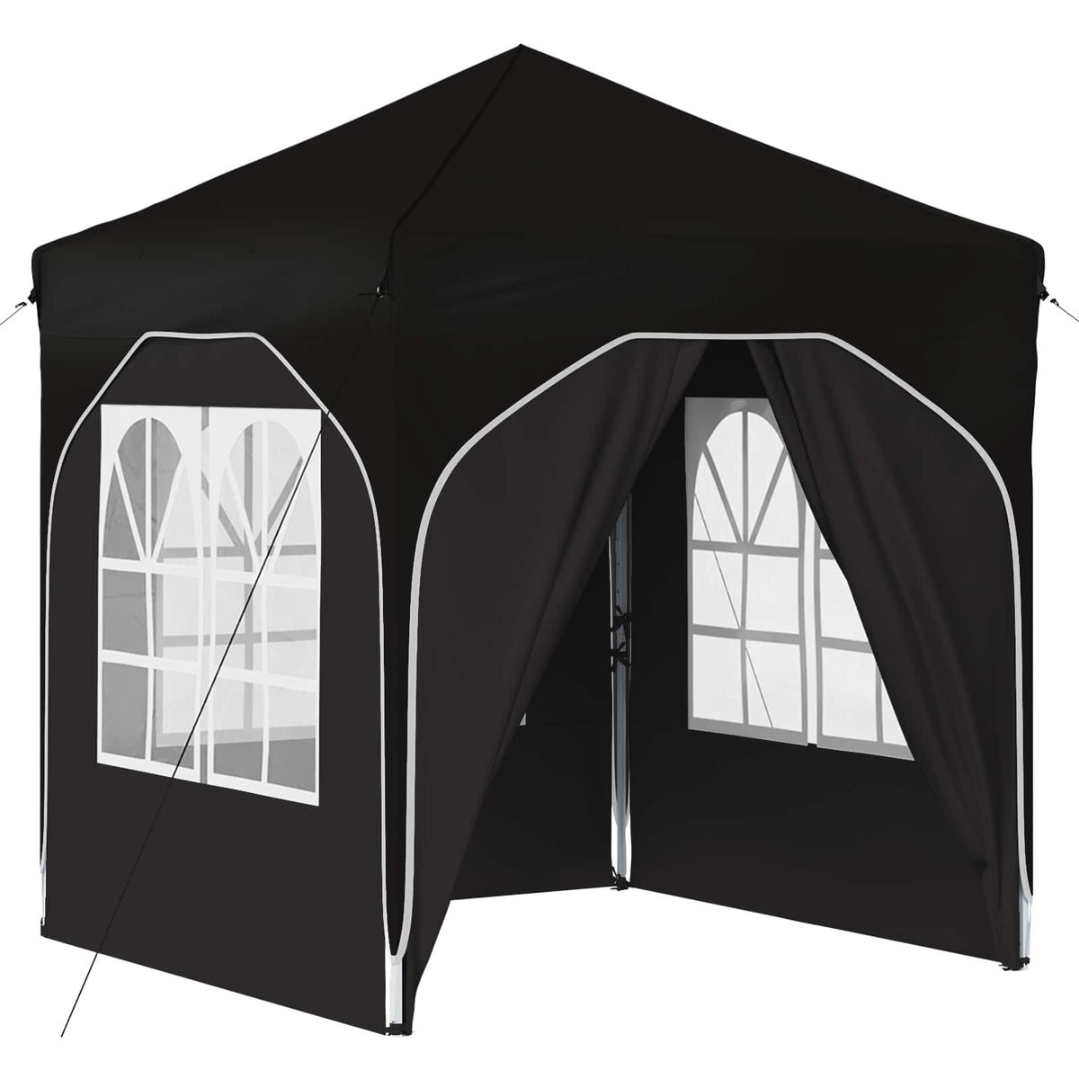Pop-up Festtelt 192 x 192 x 245 cm Sort
