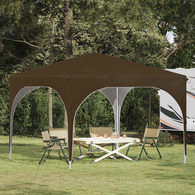 Pop-up Festtelt 290 x 290 x 245 cm Gråbrun