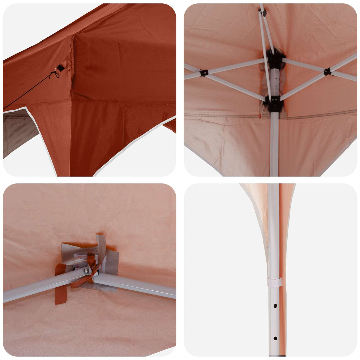 Pop-up Festtelt 290 x 290 x 245 cm Terrakotta