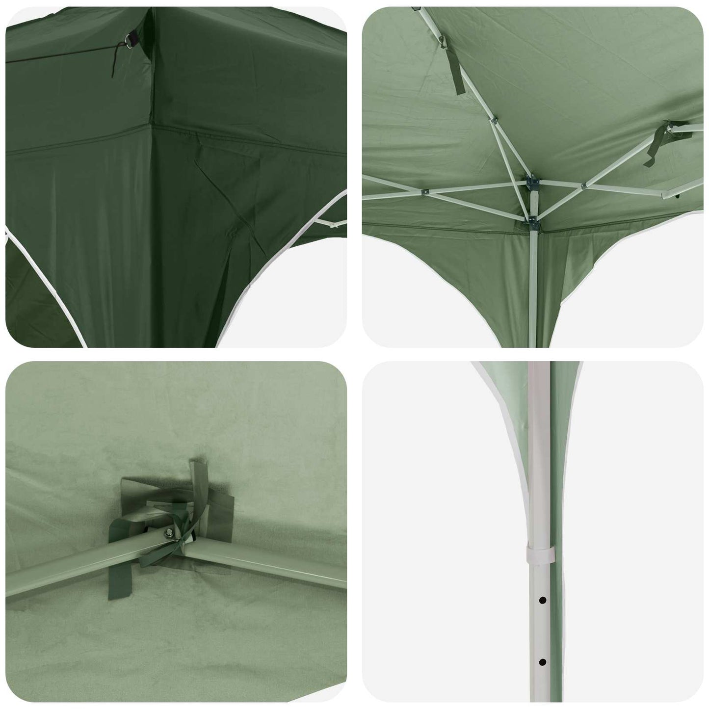 Pop-up Festtelt 290 x 290 x 245 cm Grøn