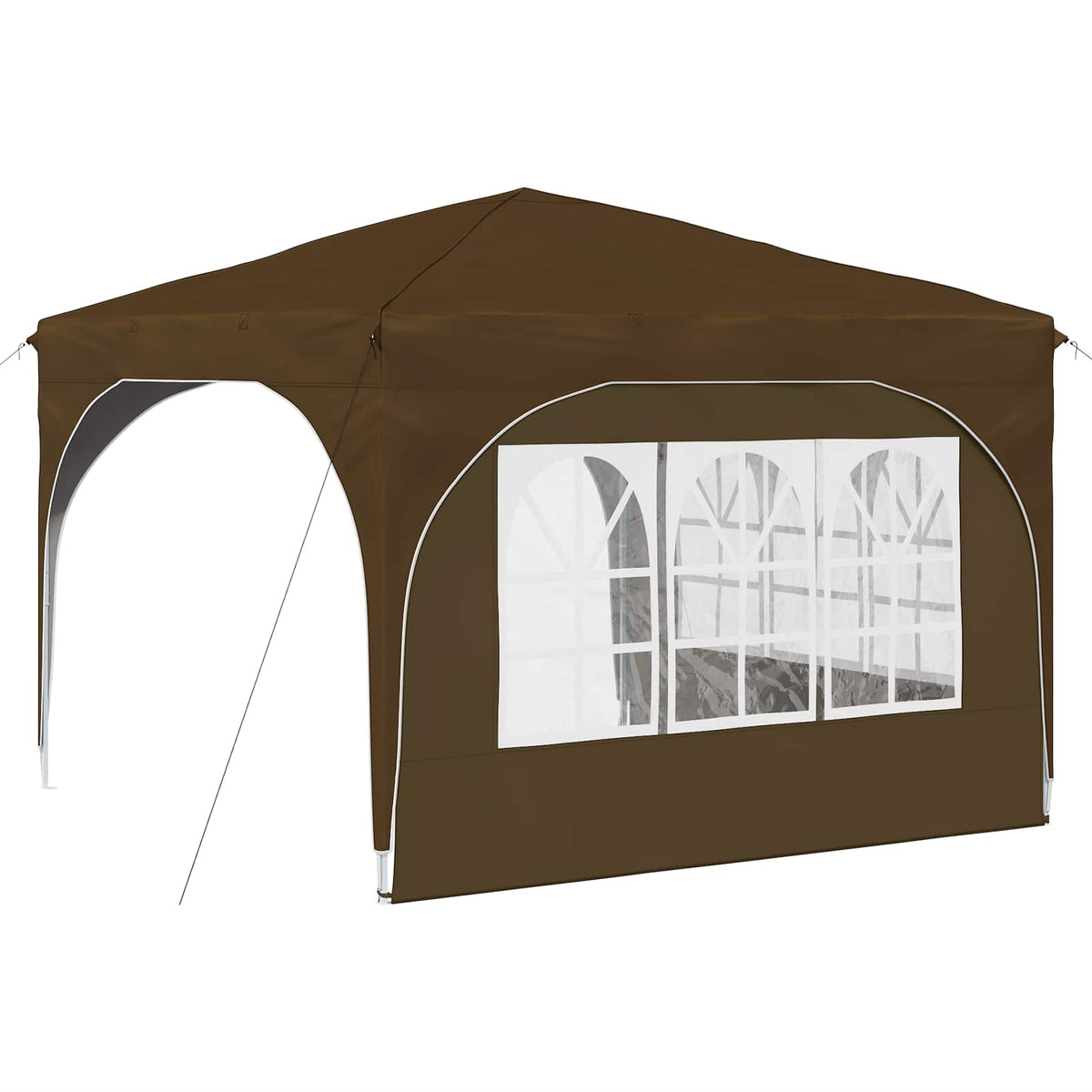 Pop-up Festtelt 290 x 290 x 245 cm Gråbrun
