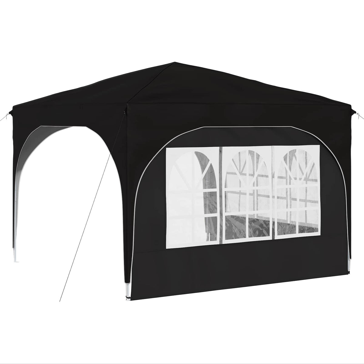 Pop-up Festtelt 290 x 290 x 245 cm Sort