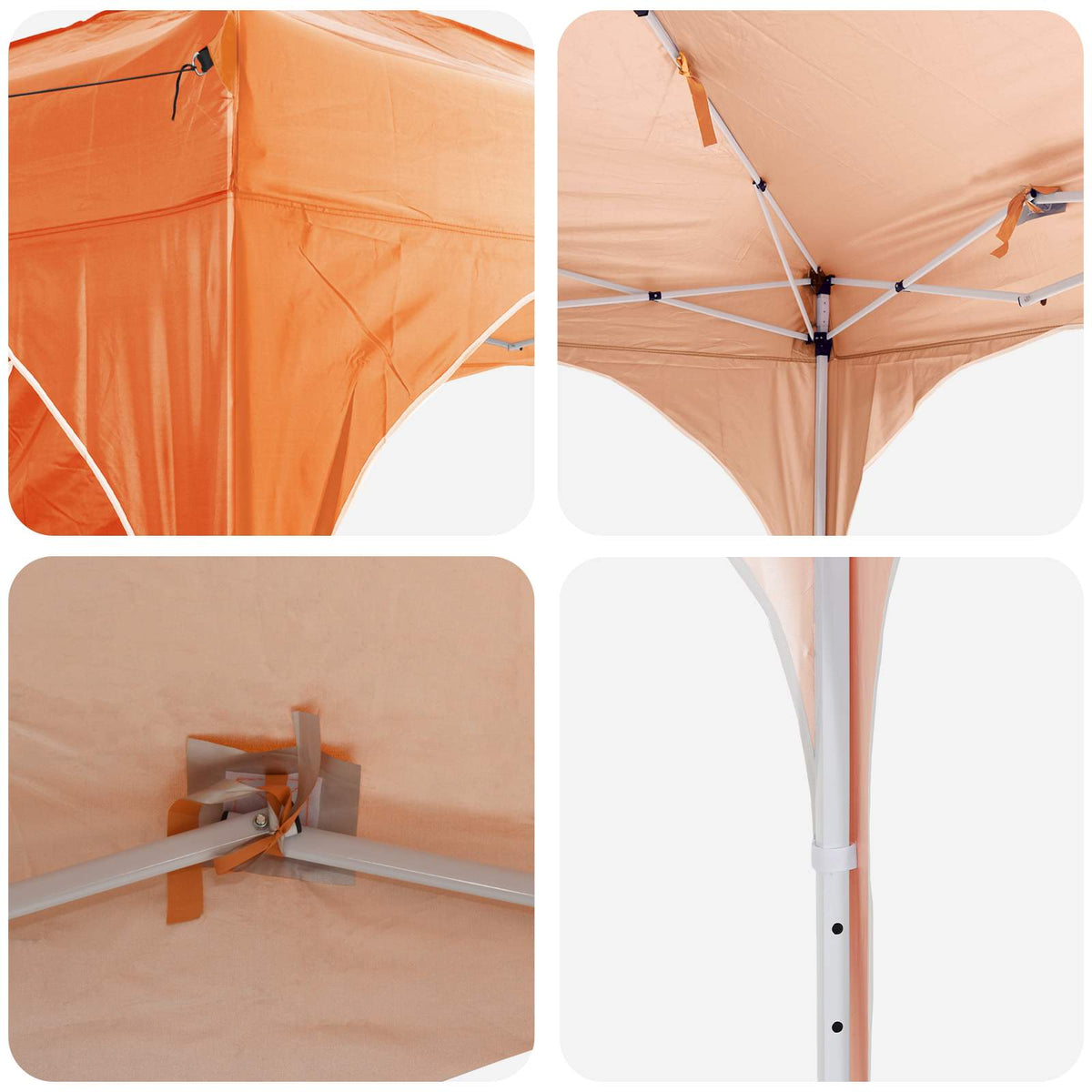 Pop-up Festtelt 290 x 290 x 245 cm Orange