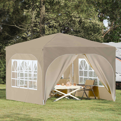 Pop-up Festtelt 290 x 290 x 245 cm Cremefarvet