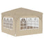 Pop-up Festtelt 290 x 290 x 245 cm Cremefarvet