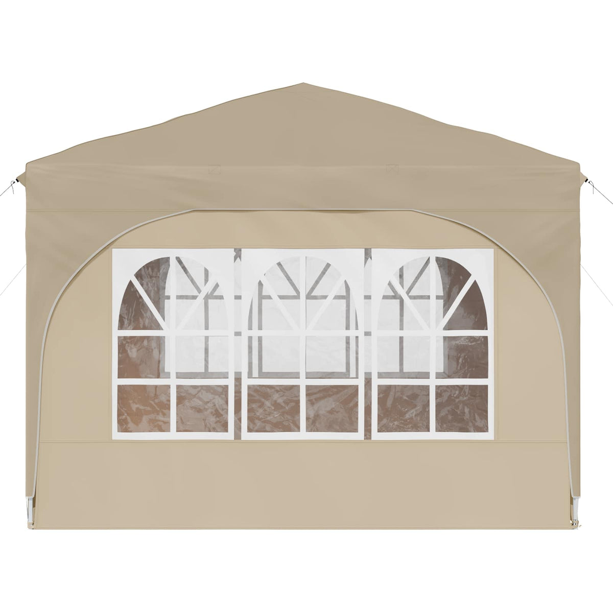 Pop-up Festtelt 290 x 290 x 245 cm Cremefarvet