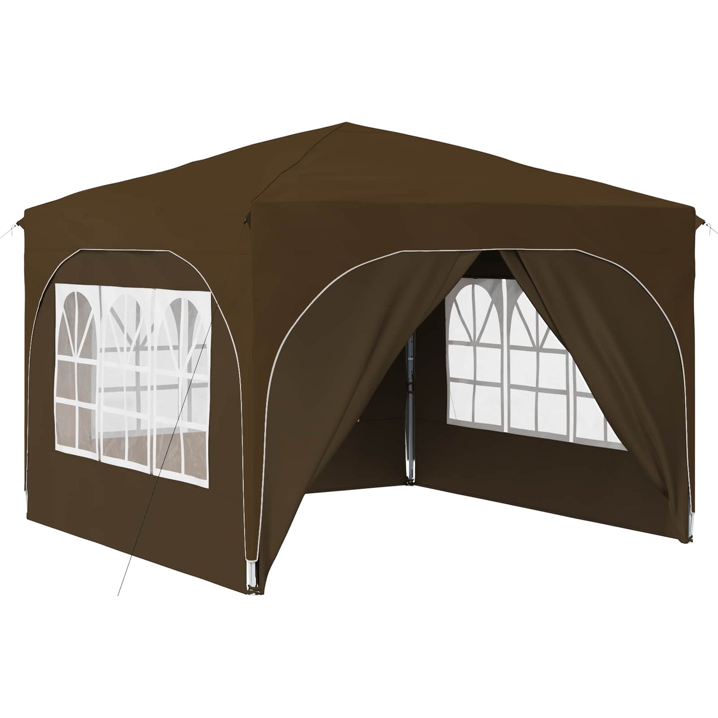 Pop-up Festtelt 290 x 290 x 245 cm Gråbrun