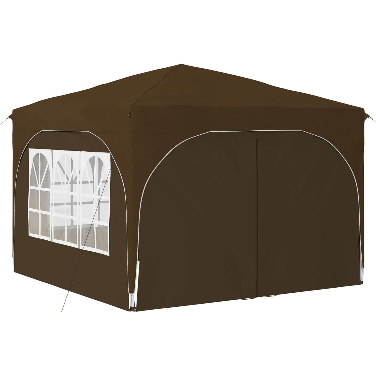 Pop-up Festtelt 290 x 290 x 245 cm Gråbrun