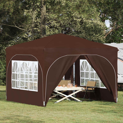 Pop-up Festtelt 290 x 290 x 245 cm Brun