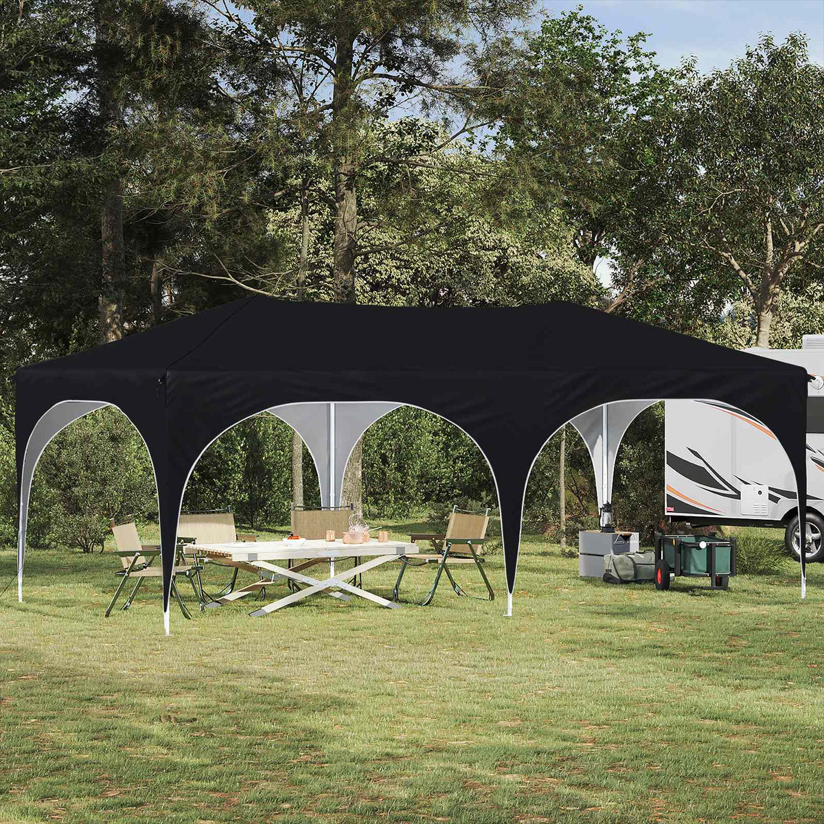 Pop-up Festtelt 575 x 288 x 245 cm Antracit Oxford stof