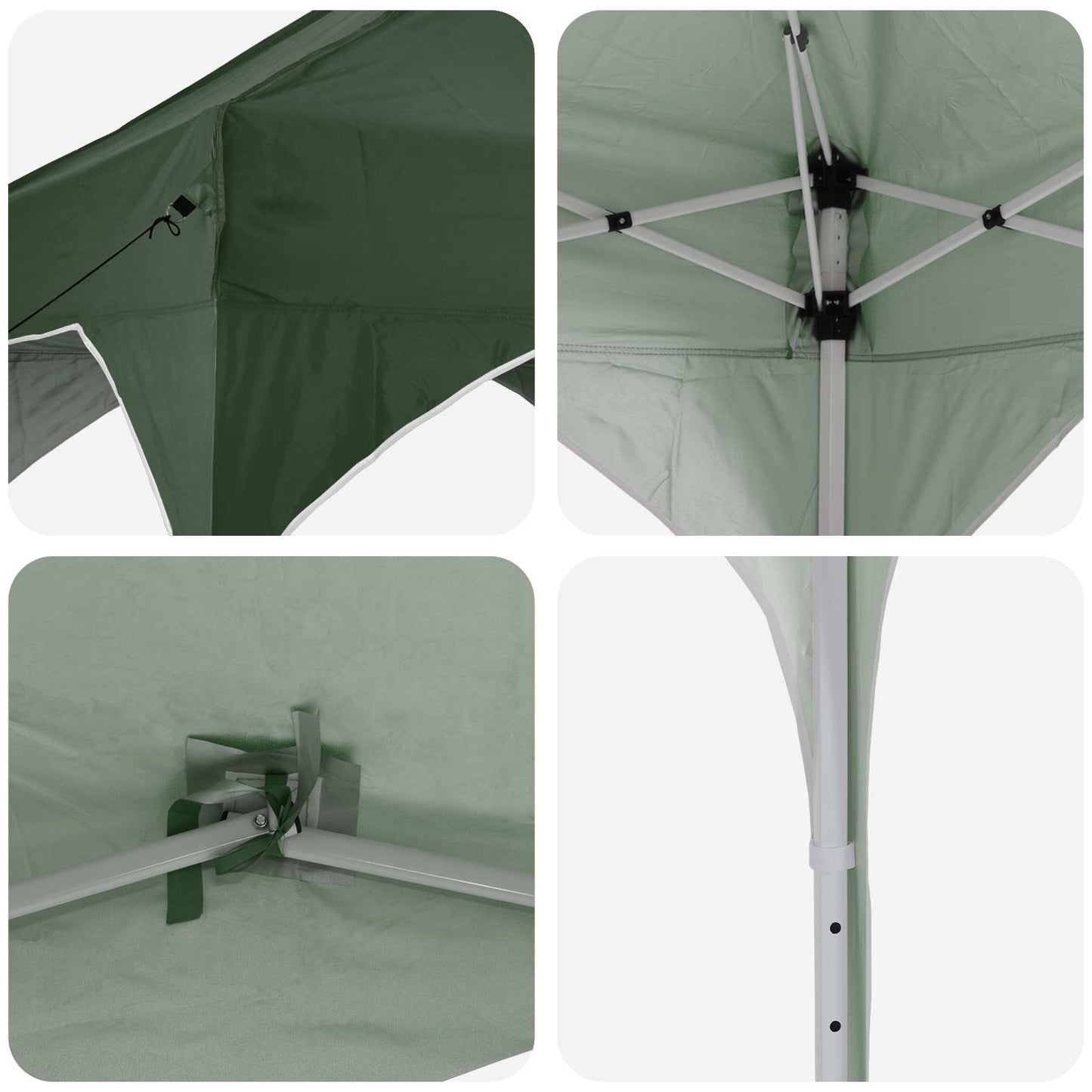 Pop-up Festtelt 575 x 288 x 245 cm Grøn Oxford stof