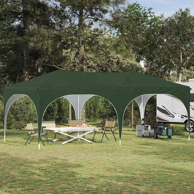 Pop-up Festtelt 575 x 288 x 245 cm Grøn Oxford stof