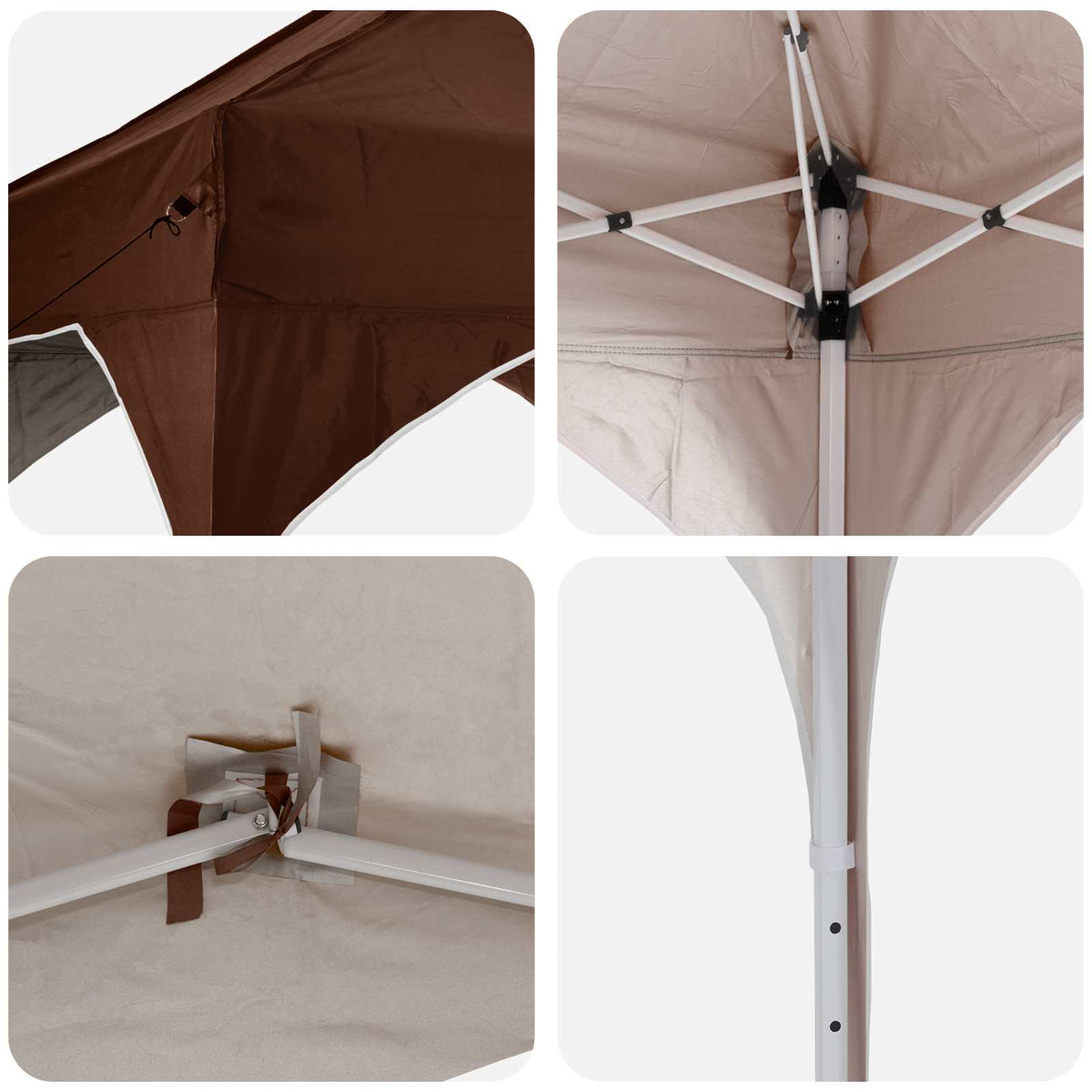 Pop-up Festtelt 575 x 288 x 245 cm Brun Oxford stof