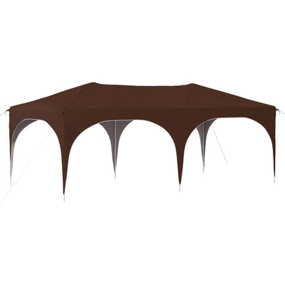 Pop-up Festtelt 575 x 288 x 245 cm Brun Oxford stof