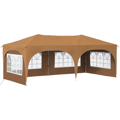 Pop-up Festtelt 575 x 288 x 245 cm Beige Oxford stof