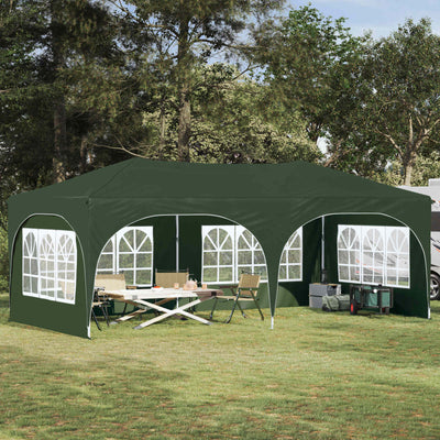 Pop-up Festtelt 575 x 288 x 245 cm Grøn Oxford stof