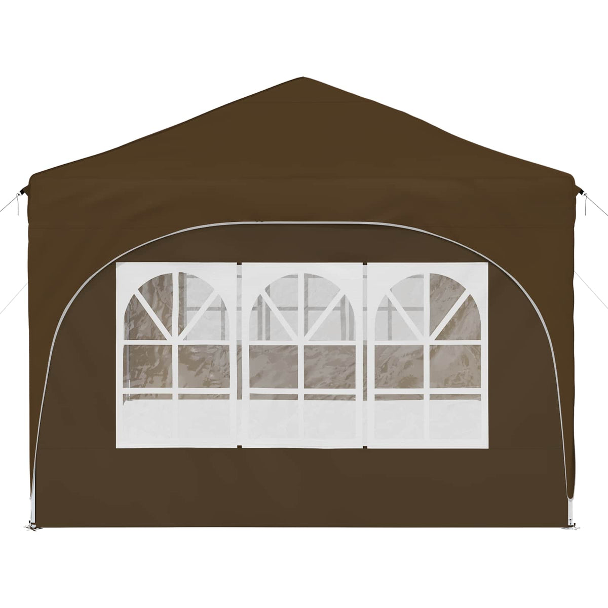 Pop-up Festtelt 575 x 288 x 245 cm Gråbrun Oxford stof