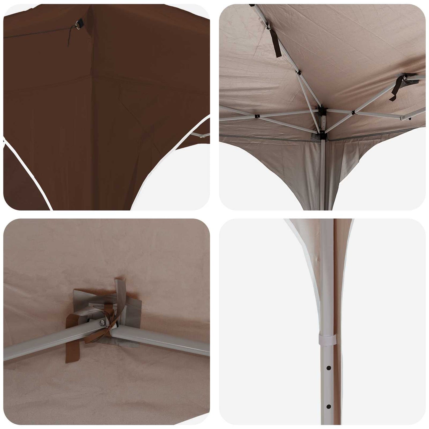 Pop-up Festtelt 575 x 288 x 245 cm Brun Oxford stof