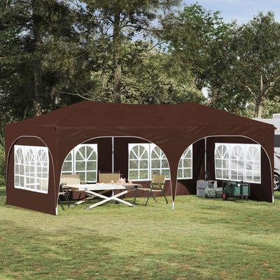 Pop-up Festtelt 575 x 288 x 245 cm Brun Oxford stof