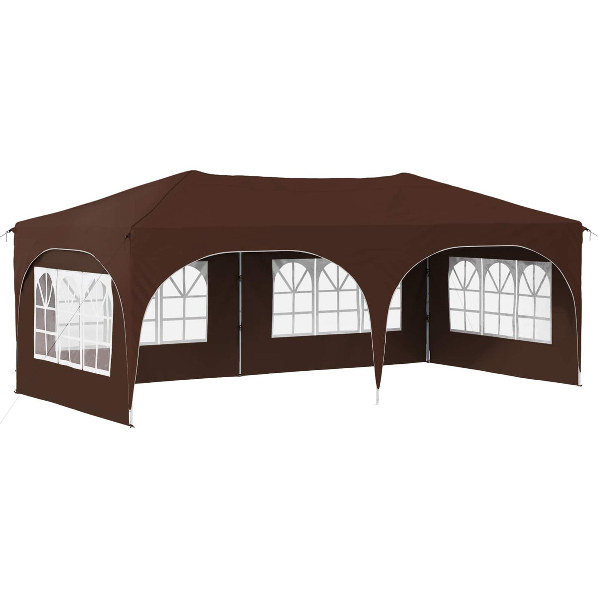 Pop-up Festtelt 575 x 288 x 245 cm Brun Oxford stof