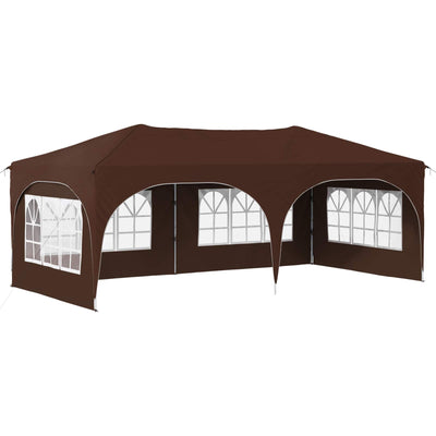 Pop-up Festtelt 575 x 288 x 245 cm Brun Oxford stof