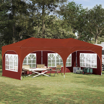 Pop-up Festtelt 575 x 288 x 245 cm Terrakotta Oxford stof