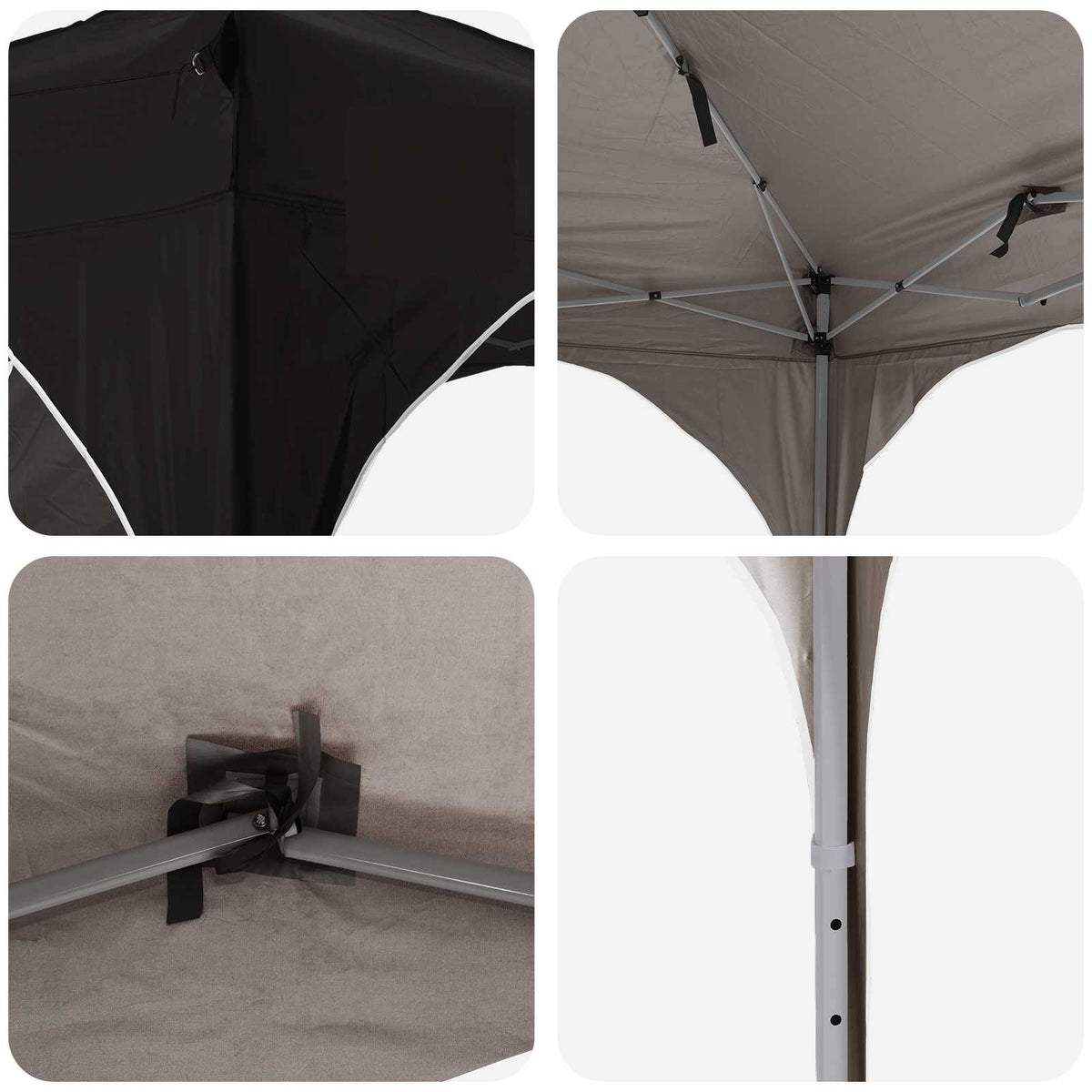Pop-up Festtelt 575 x 288 x 245 cm Sort Oxford stof