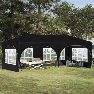 Pop-up Festtelt 575 x 288 x 245 cm Sort Oxford stof