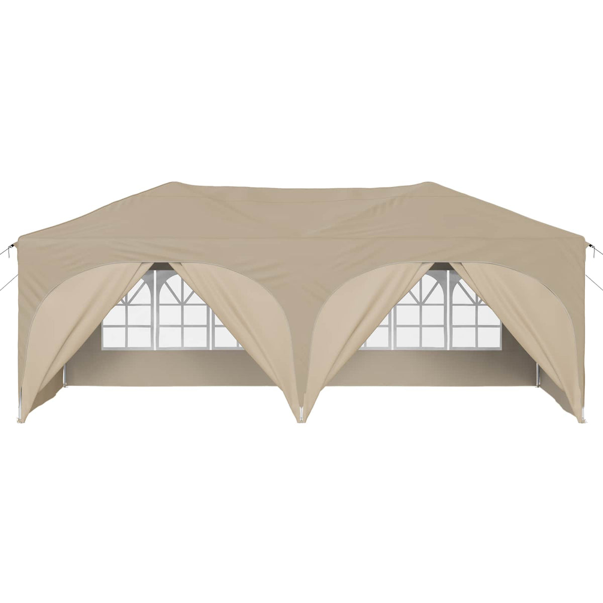 Pop-up Festtelt 575 x 288 x 245 cm Cremefarvet Oxford stof