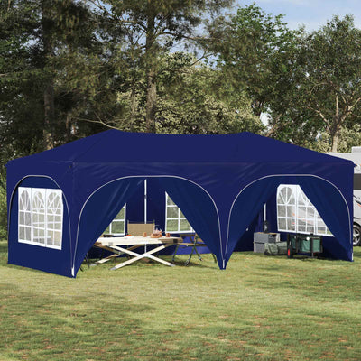Pop-up Festtelt 575 x 288 x 245 cm Blå Oxford stof