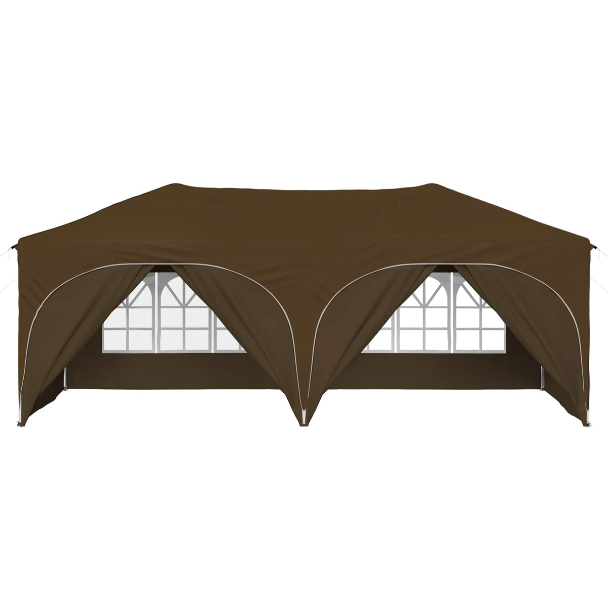 Pop-up Festtelt 575 x 288 x 245 cm Gråbrun Oxford stof