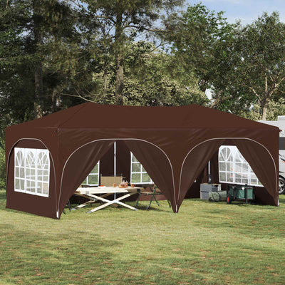Pop-up Festtelt 575 x 288 x 245 cm Brun Oxford stof