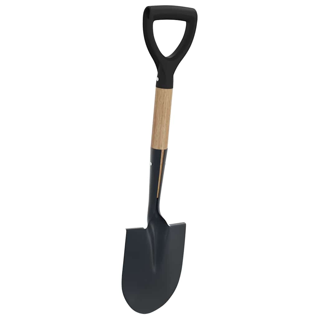 Skovl Sort 68,5 cm Powder Coated Stål og Solid Træ