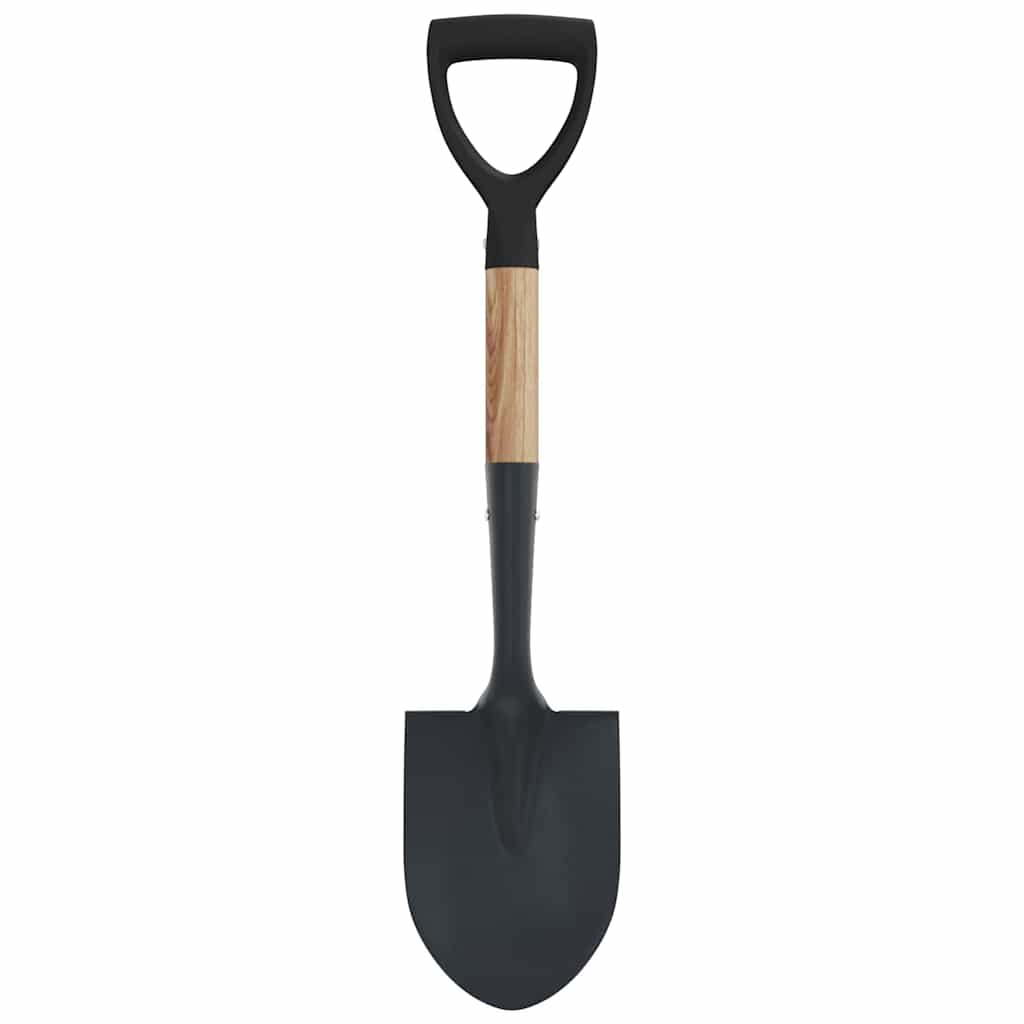 Skovl Sort 68,5 cm Powder Coated Stål og Solid Træ