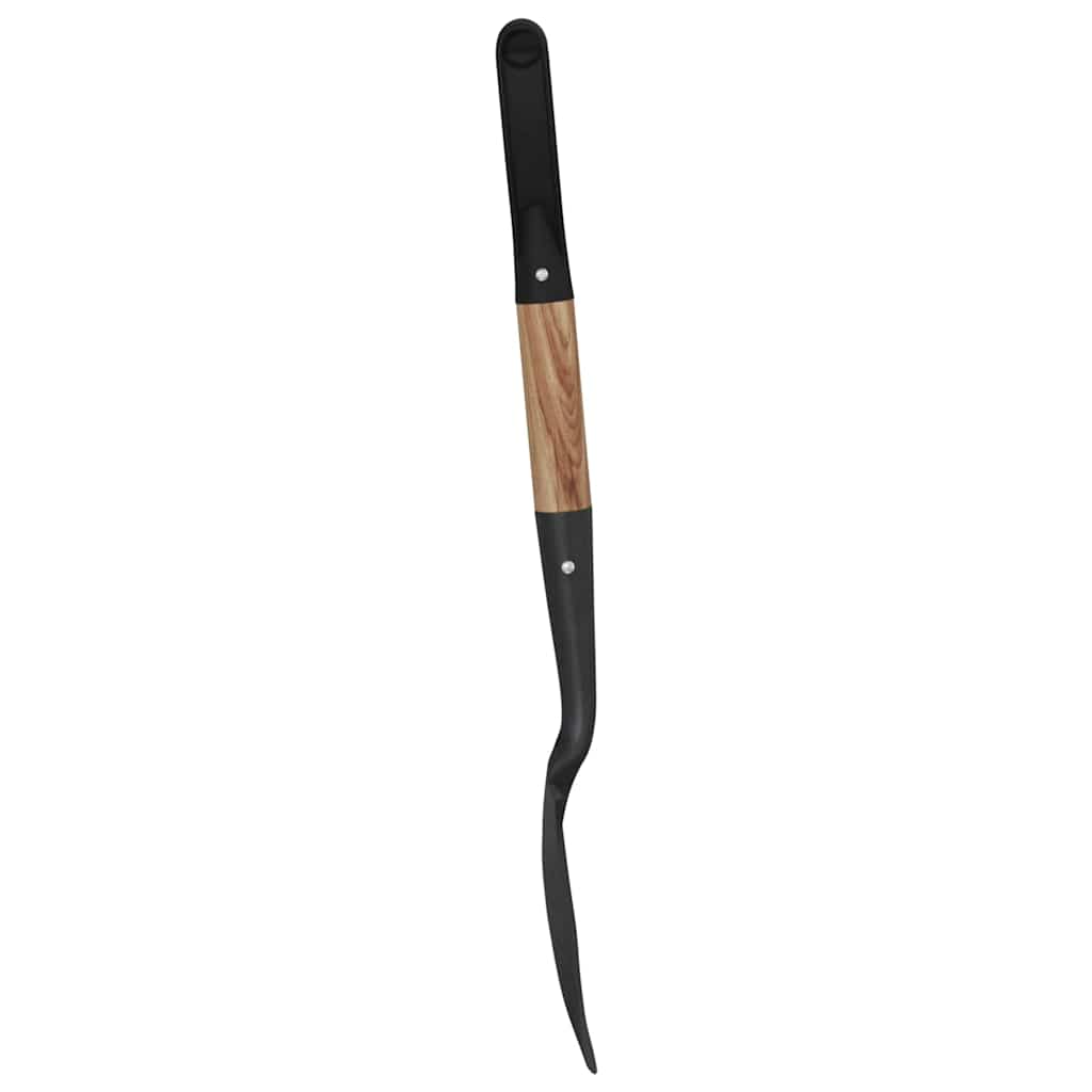 Skovl Sort 68,5 cm Powder Coated Stål og Solid Træ