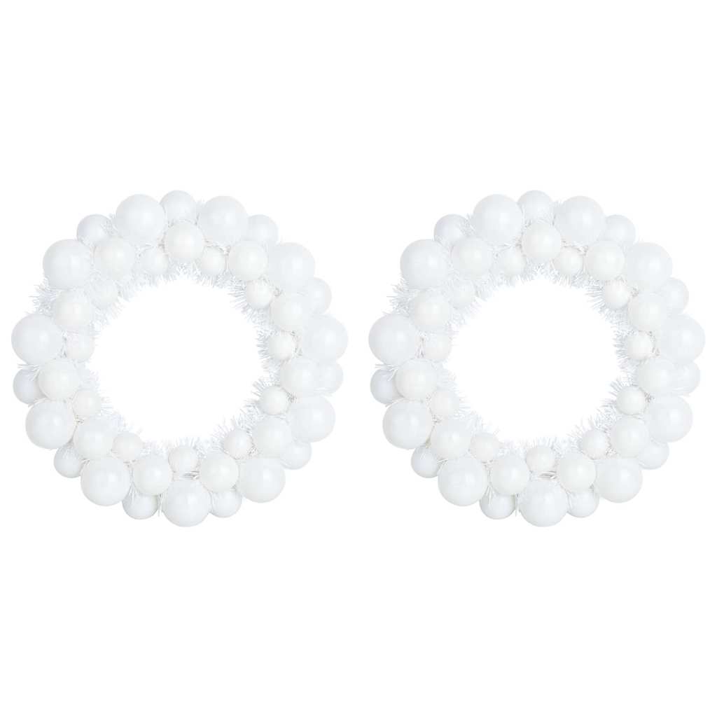 Jule Kugle Krans 2 stk. Hvid 33 x 33 x 7 cm Polystyren